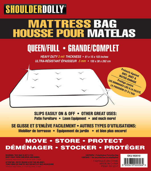 Queen/Full size Mattress Bag (2 MIL)