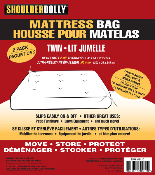 Twin 2 Pack Mattress Bag (2 MIL)